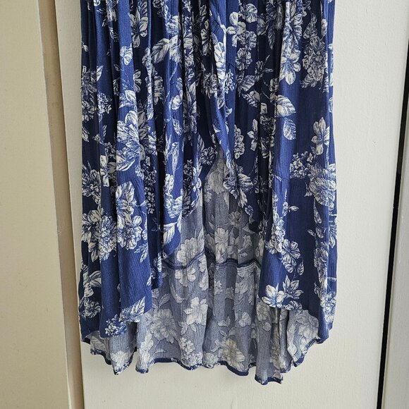 Xhilaration Blue Off Shoulder Maxi Sundress Size S - Picture 2 of 6